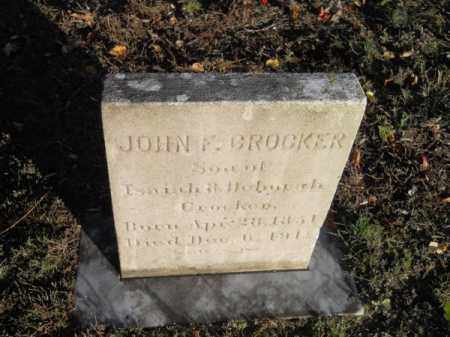CROCKER, JOHN F - Barnstable County, Massachusetts | JOHN F CROCKER - Massachusetts Gravestone Photos