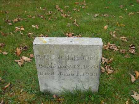 HALLOWELL, FRANK W - Barnstable County, Massachusetts | FRANK W HALLOWELL - Massachusetts Gravestone Photos