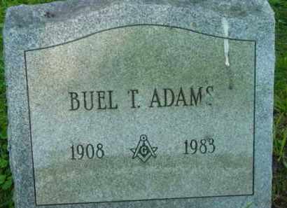 ADAMS, BUEL T - Berkshire County, Massachusetts | BUEL T ADAMS - Massachusetts Gravestone Photos