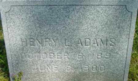 ADAMS, HENRY L - Berkshire County, Massachusetts | HENRY L ADAMS - Massachusetts Gravestone Photos