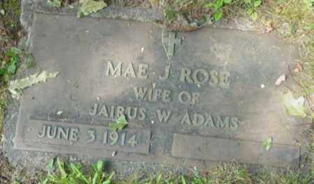 ADAMS, MAE J - Berkshire County, Massachusetts | MAE J ADAMS - Massachusetts Gravestone Photos