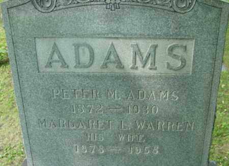 ADAMS, PETER M - Berkshire County, Massachusetts | PETER M ADAMS - Massachusetts Gravestone Photos