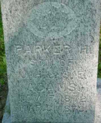 ADAMS, PARKER H - Berkshire County, Massachusetts | PARKER H ADAMS - Massachusetts Gravestone Photos
