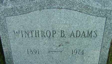 ADAMS, WINTHROP B - Berkshire County, Massachusetts | WINTHROP B ADAMS - Massachusetts Gravestone Photos