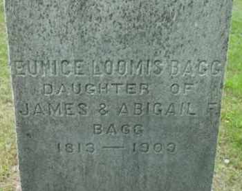 BAGG, EUNICE LOOMIS - Berkshire County, Massachusetts | EUNICE LOOMIS BAGG - Massachusetts Gravestone Photos