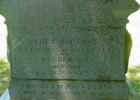 ROOT BUCK, JANE E - Berkshire County, Massachusetts | JANE E ROOT BUCK - Massachusetts Gravestone Photos
