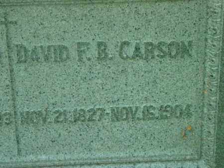CARSON, DAVID F B - Berkshire County, Massachusetts | DAVID F B CARSON - Massachusetts Gravestone Photos