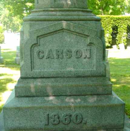 CARSON, MONUMENT - Berkshire County, Massachusetts | MONUMENT CARSON - Massachusetts Gravestone Photos