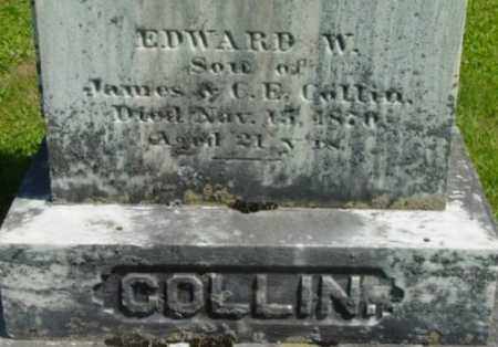 COLLIN, EDWARD W - Berkshire County, Massachusetts | EDWARD W COLLIN - Massachusetts Gravestone Photos