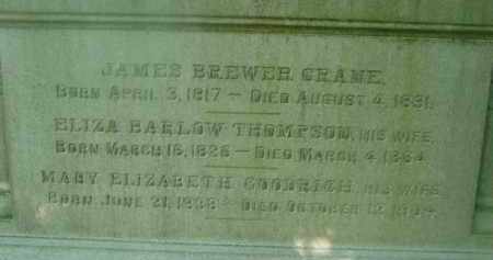 THOMPSON CRANE, ELIZA BARLOW - Berkshire County, Massachusetts | ELIZA BARLOW THOMPSON CRANE - Massachusetts Gravestone Photos