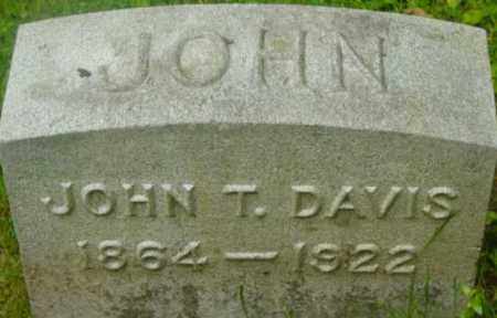 DAVIS, JOHN T - Berkshire County, Massachusetts | JOHN T DAVIS - Massachusetts Gravestone Photos