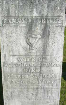 DEWEY, FANNY L - Berkshire County, Massachusetts | FANNY L DEWEY - Massachusetts Gravestone Photos