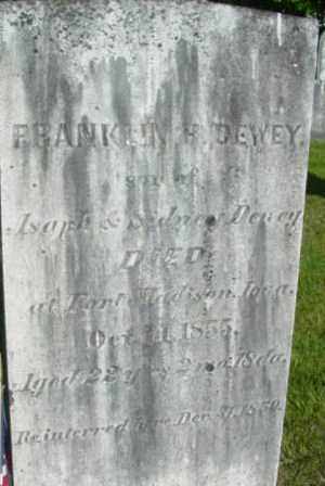 DEWEY, FRANKLIN H - Berkshire County, Massachusetts | FRANKLIN H DEWEY - Massachusetts Gravestone Photos