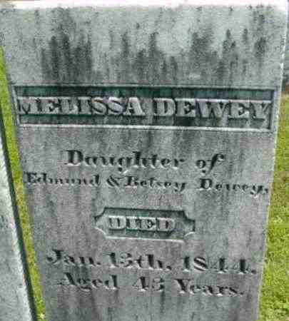 DEWEY, MELISSA - Berkshire County, Massachusetts | MELISSA DEWEY - Massachusetts Gravestone Photos