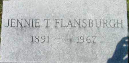 FLANSBURGH, JENNIE T - Berkshire County, Massachusetts | JENNIE T FLANSBURGH - Massachusetts Gravestone Photos