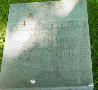 SPENCER FRANCIS, MARY M - Berkshire County, Massachusetts | MARY M SPENCER FRANCIS - Massachusetts Gravestone Photos