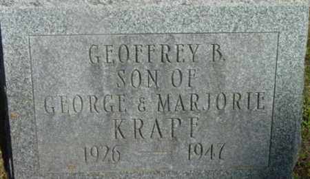 KRAPF, GEOFFREY B - Berkshire County, Massachusetts | GEOFFREY B KRAPF - Massachusetts Gravestone Photos