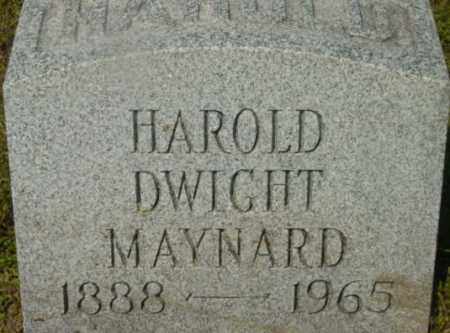 MAYNARD, HAROLD DWIGHT - Berkshire County, Massachusetts | HAROLD DWIGHT MAYNARD - Massachusetts Gravestone Photos