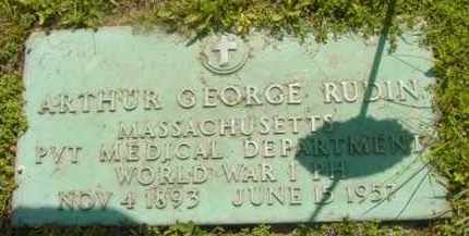 RUDIN, ARTHUR GEORGE - Berkshire County, Massachusetts | ARTHUR GEORGE RUDIN - Massachusetts Gravestone Photos