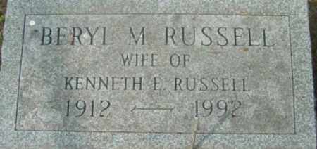 RUSSELL, BERYL M - Berkshire County, Massachusetts | BERYL M RUSSELL - Massachusetts Gravestone Photos