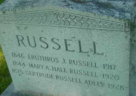 RUSSELL, ERUTHROS J - Berkshire County, Massachusetts | ERUTHROS J RUSSELL - Massachusetts Gravestone Photos