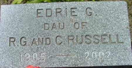 RUSSELL, EDRIE G - Berkshire County, Massachusetts | EDRIE G RUSSELL - Massachusetts Gravestone Photos