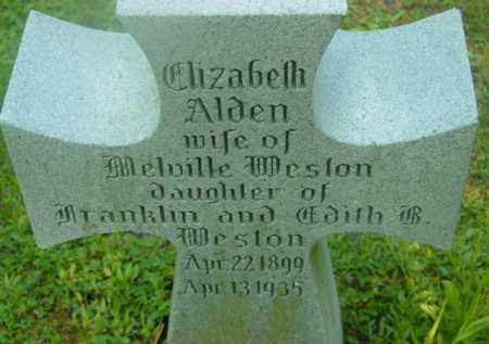 WESTON, ELIZABETH ALDEN - Berkshire County, Massachusetts | ELIZABETH ALDEN WESTON - Massachusetts Gravestone Photos